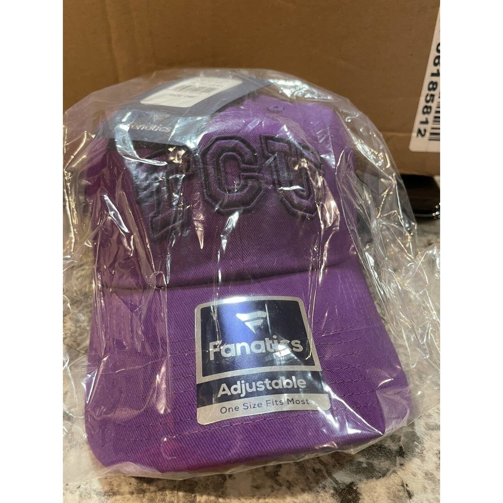 TCU Horned Frogs Hat Snap Buckle Purple Fanatics Adjustable One Size Fits Most